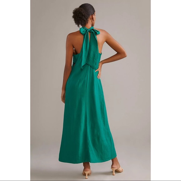 Anthropologie Dresses & Skirts - Anthropologie Halter Maxi Dress - Green - Size XL - NWT